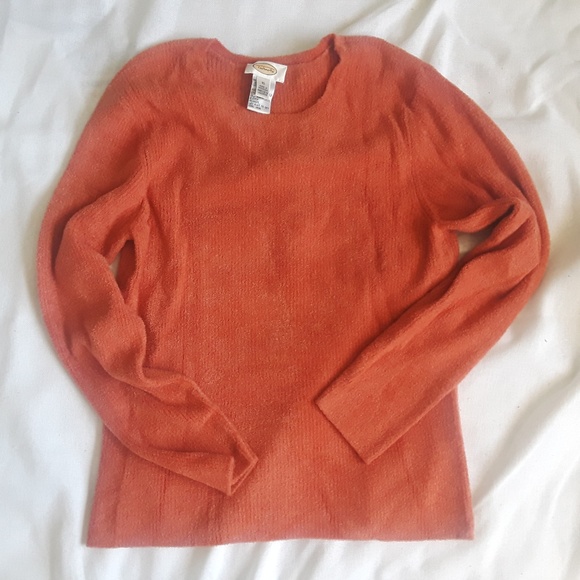 {Talbots} Salmon Crew Neck Sweater Sz XL - Picture 2 of 7